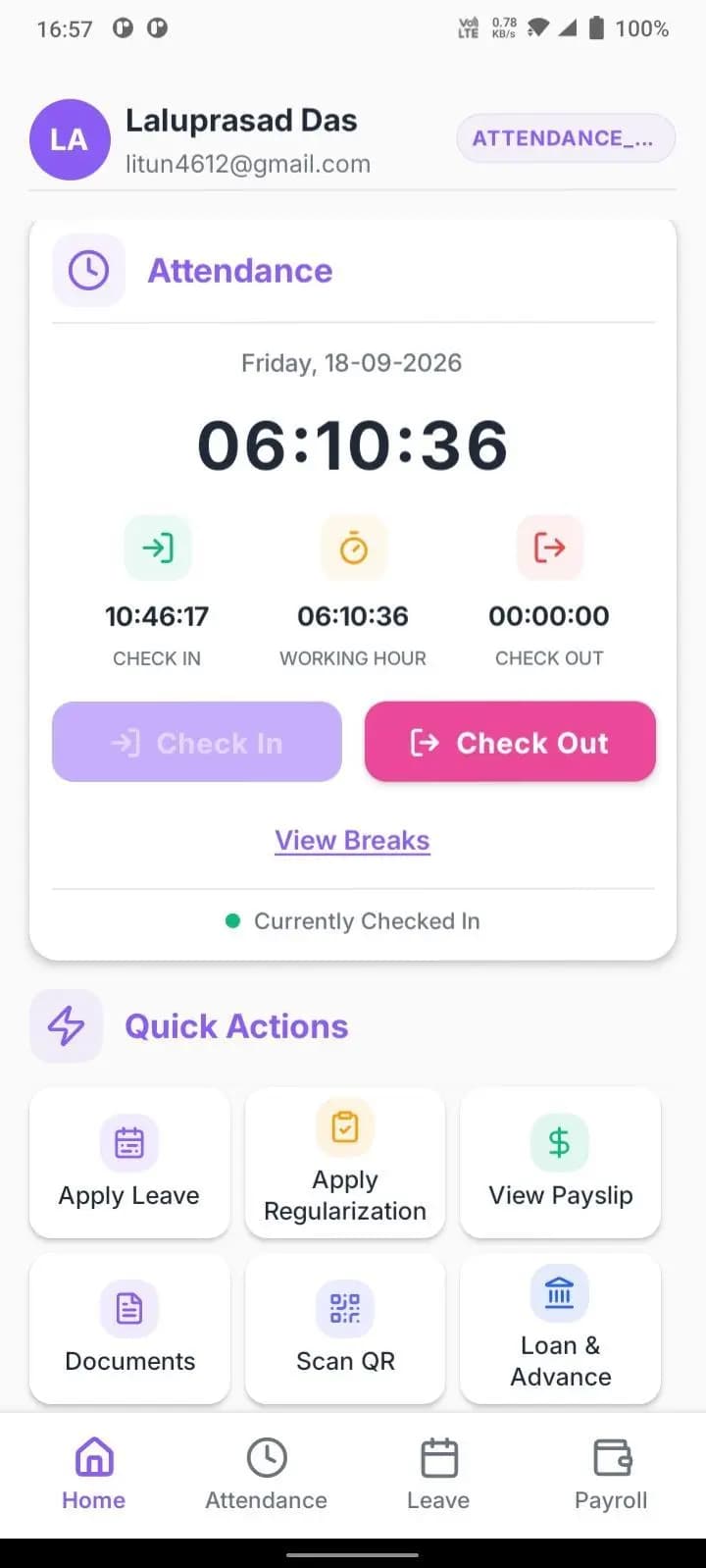 OneBI Employee Self Service (ESS) Mobile Dashboard